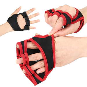 Unisex <b>Half</b> Finger Neoprene Fitness Gloves Adjustable Wrist Strap Non <b>Slip</b> Breathable Gym Weight Lifting Training Grip Gloves - Product Image 4
