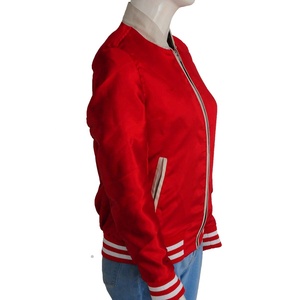 Women Custom Made Sports 2026 Design Red Satin Pink <b>Zip</b>-<b>up</b> Party Waterproof Reversible Classic Vintage Bomber <b>Jacket</b> - Product Image 3