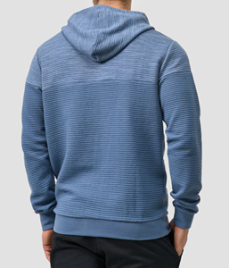 Sweat à capuche zippé pour homme, doublure polaire, mélange de coton, fermeture éclair intégrale, coupe oversize, respirant, veste d'hiver, vêtements de sport décontractés, confortable et durable - Product Image 5