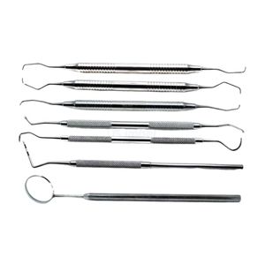 Juego de 5 Piezas para Higiene Dental, Kit de Espejo, Sonda, Explorador y Raspador de Acero Inoxidable para Diagnóstico Clínico Profesional, Suministro OEM - Product Image 2