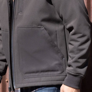 เสื้อแจ็คเก็ตผู้ชายแบบมีฮู้ด ผ้า softshell ปิดซิป สไตล์ลำลอง ใส่ได้ในฤดูใบไม้ร่วง ผลิตจากโพลีเอสเตอร์บุด้วยผ้าเชอร์ปา กันลม - Product Image 5