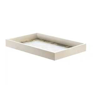 Plateau de rangement rectangulaire en MDF avec motif floral et finition laquée pour table, bureau et salle de bain, idéal pour bijoux, vaisselle et service alimentaire - Product Image 4