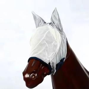 Masque anti-mouches pour chevaux, respirant, anti-moustiques, élastique, protection du visage avec oreilles, masque fantaisie pour chevaux - Product Image 6