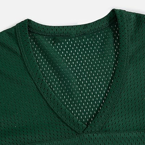 OEM <b>Mesh</b> Football Jersey V Neck Regular Retro Short Sleeve Quick Dry Anti-Bacterial 100% Polyester Heat-Transfer Printing Custom - Product Image 4