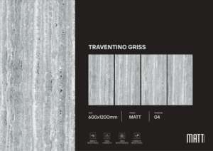 Azulejos de porcelana mate de alta gama, tamaño 600x1200, formato grande para pisos y paredes, para interiores residenciales y comerciales de lujo. - Product Image 3