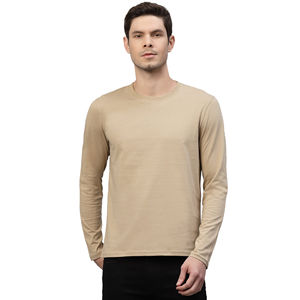 Camisetas de Manga Larga para Hombre de Alta Calidad, 100% Algodón, Color Personalizado, Sólidas, Casuales, Tejidas, Transpirables, Ecológicas, de Secado Rápido - Product Image 1