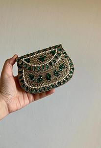Stylish Kundan work mini <b>clutch</b> with fine <b>embellishments</b>, ideal for weddings metal <b>clutch</b> purse bag - Product Image 5