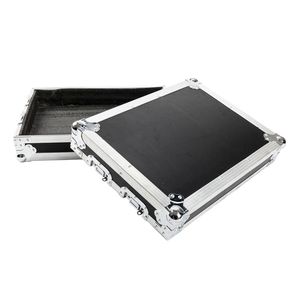 Armadio per Attrezzature DJ a Singolo Strato 19'' 10U con Doppia Porta Nero e Argento per Sistema da Palco - Product Image 1