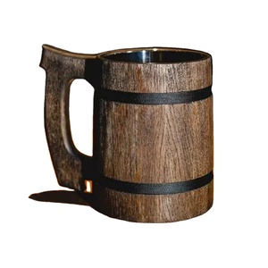 แก้วไม้คุณภาพสูง แก้วกาแฟไม้ธรรมชาติทำมือ เป็นมิตรกับสิ่งแวดล้อม น้ำหนักเบา ป้องกันการรั่วซึม แก้วน้ำชา - Product Image 1