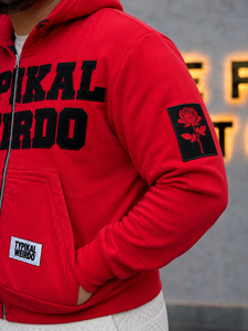 Rexfit Sports Custom Streetwear Patch Applique Zip-Up Hoodie,<b>Vintage</b> Embroidered Oversized Men's Zipper Hooded <b>Sweatshirt</b> - Product Image 2