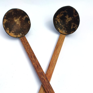 Handmade Eco-friendly Coconut <b>Shell</b> Spoons Wood Handle Vietnamese Style Coconut <b>Shell</b> Ladle Kitchen Cooking Utensil - Product Image 3