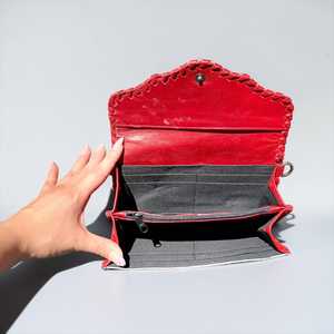 Bolso Bandolera Mini de Cuero de Vaca Estilo Bohemio Occidental Ecológico con Borlas y Cremallera, Cartera de Hombro Tipo Sobre de Piel con Pelo - Product Image 2