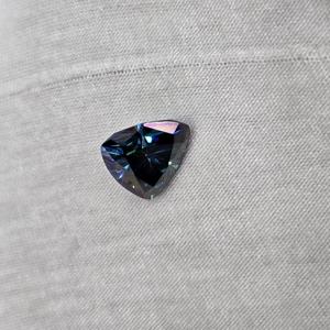 Alta calidad Aqua Blue Trillion Cut Natural Moissanite Piedra preciosa suelta Hermoso acabado para la fabricación de joyas recubiertas - Product Image 6