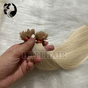 Punta en Y vietnamita 100% extensiones humanas rectas queratina preunida resistente al calor Super doble textura suave dibujada para salones - Product Image 6
