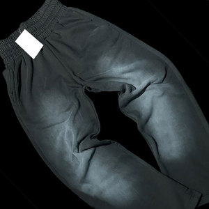 2026 New Arrival Custom Logo Heavyweight <b>Oversized</b> Baggy Sweatpants Double Layer Cotton <b>Joggers</b> Men Vintage Style - Product Image 6