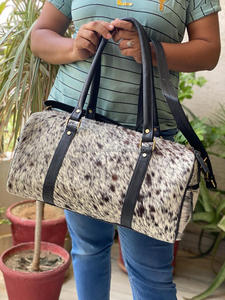 Custom Large Cowhide Leather Handmade Luggage <b>Bag</b> Carryall Weekender Overnight Gym Sports Carry on Travel Duffel <b>Bags</b> - Product Image 3