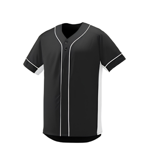 Maillot de baseball noir uni, sans manches, col en V boutonné, maille respirante, unisexe, personnalisable OEM - Product Image 1