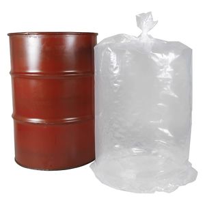 150 conteggio chiaro 30x36 tamburo fodere 4 Mil spessore perdite resistenti a bassa densità 30 galloni sacchetti in acciaio a testa aperta in plastica - Product Image 1