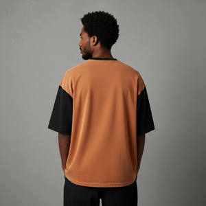 OEM Custom <b>Logo</b> Oversized 100% Cotton Knitted Eco-Friendly Breathable T-shirt Men's Loose Fit Custom Printed Hip Hop men's Tees - Product Image 1