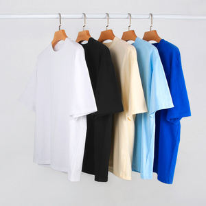 Camiseta Unisex de Cuello Redondo y Manga Corta, 100% Algodón, Color Sólido, Teñido Liso, Corte Regular, para Todas las Temporadas, Adultos, Blanco, Negro, Beige, Azul - Product Image 1