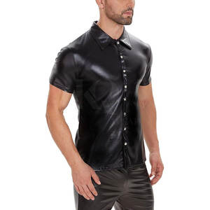 <b>Leather</b> <b>Shirts</b> Men Smooth Fabric Comfortable Fit Stylish Design Suitable For Daily Office And Evening Wear - Product Image 3