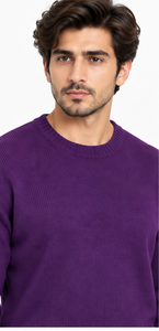 Pull jacquard rayé pour homme, col rond, avec logo personnalisé, pull d'hiver chaud en maille, pull tendance, vente en gros de tricots - Product Image 5