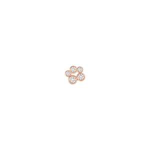 Cluster Stud <b>Earrings</b> Round Lab Grown Diamond Bezel Set <b>Screw</b> <b>Back</b> Piercing Everyday Wear Tiny Studs Jewelry 10K 14K Solid <b>Gold</b> - Product Image 3
