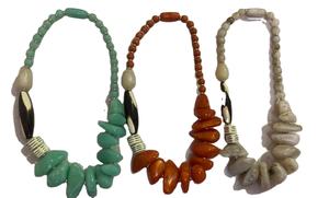 Collar de Cuentas Multicolores Hecho a Mano, Collar Largo con Cuentas, Joyería de Moda Unisex para Fiestas, Resina Color Oro Rosa, Estilo Indio - Product Image 4