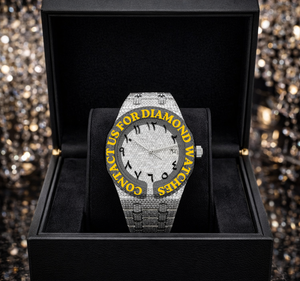 Reloj de Diamantes Moissanite de Alta Calidad para Parejas, Conjunto de Relojes de Pulsera de Lujo con Piedras Brillantes, Reloj Unisex Personalizado - Product Image 1