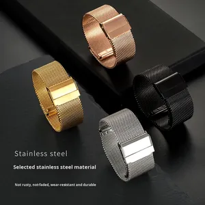 สายนาฬิกาข้อมืออัจฉริยะแบบตาข่ายสแตนเลสสตีล Milanese สำหรับ IWatch ขนาด 10-22 มม. ระบายอากาศได้ดี ใช้งานได้หลากหลาย - Product Image 2