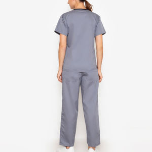 Wholesale Custom Women's Medical Scrub <b>Set</b> V-Neck Nurse Uniform Professional Hospital <b>Doctor</b> Dental Workwear Breathable Suits - Product Image 6