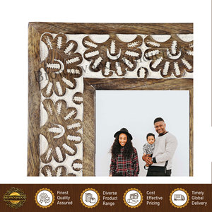 Bulk Distributor Selling Best Quality Modern Design Burnt <b>White</b> Antique Color Mango Wood Photo Picture <b>Frame</b> for Sale - Product Image 4