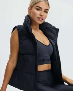 Chaleco Acolchado Negro con Cuello Alto, Cierre de Cremallera, Impermeable, Térmico, Cortavientos, Ligero, Chaqueta de Invierno Unisex Casual - Product Image 3