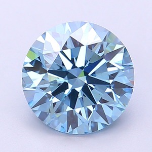 Diamant CVD cultivé en laboratoire, forme ronde, 2,52 carats, bleu vif fantaisie, clarté VS2, polissage excellent, pierre précieuse brute brillante. - Product Image 1