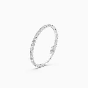 Pulsera clásica de diamante cultivado en laboratorio de 12.72 quilates con corte esmeralda en oro amarillo, blanco y rosa de 9 quilates. - Product Image 2