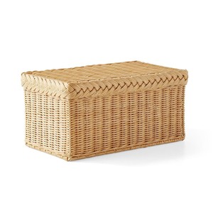 Eco friendly gift box hand-weaving rattan storage boxes wholesale price <b>lid</b> container <b>basket</b> - Product Image 1