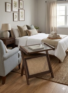 Compact Solid <b>Wood</b> Coffee <b>Table</b> With Elegant Design Handmade Furniture For <b>Small</b> Living Room Spaces - Product Image 4
