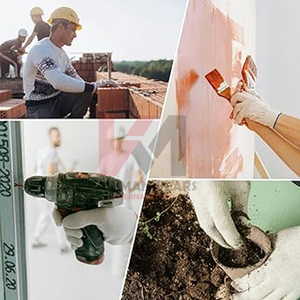 Gants de sécurité industriels résistants aux coupures de qualité supérieure certifiés EN388, enduits de nitrile, antidérapants, pour travaux de construction - Product Image 6