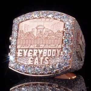 Anillo de Boda Romántico de Plata 925 con Logotipo Personalizado, Corte Iced VVS, Moissanita que Pasa la Prueba del Diamante, Oro Rosa, Joyería Fina para Mujer - Product Image 3