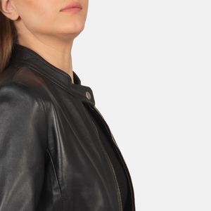 Genuine <b>Leather</b> Women's <b>Leather</b> <b>Jacket</b> Knitted Canvas Customized Color & Logo High Quality Adult New Fashion <b>Winter</b> Women's - Product Image 5