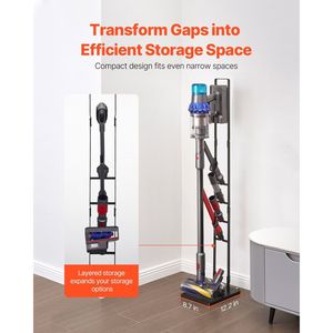 Support mural stable pour aspirateur compatible avec Dyson V6 V7 V8 V10 V11 V15, avec roulettes, pour DC30 DC31 DC34 DC35 - Product Image 5