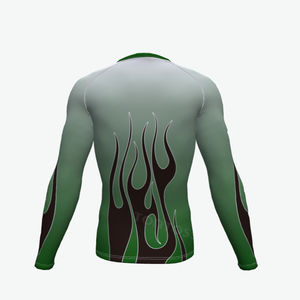 T-shirt Rash Guard de Compression Respirant à Manches Longues pour Homme, Vente Directe Usine, Spandex/Polyester 160g, Entraînement, Logo Personnalisé - Product Image 4