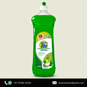 Nettoyage de la vaisselle à la maison |   Détergent à vaisselle à haute mousse à l'odeur de pomme verte, dégraissant pour la vaisselle, les ustensiles et les casseroles de cuisine, 1000 ml - Product Image 1