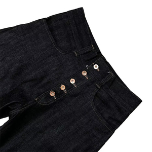 Falda Vaquera Asimétrica de Cintura Alta en Lavado Oscuro con Cierre de Botones, Corte Holgado, Estilo Casual de Otoño - Product Image 3