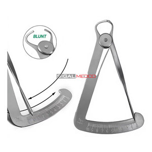 Pied à coulisse à ressort manuel de précision en métal, robuste, à pointe arrondie, 4 pouces, pour mesures internes et externes - Product Image 1