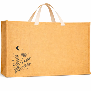Sac fourre-tout en jute imprimé AMANI, design personnalisé, écologique, réutilisable, pour courses, cadeaux, sac en toile de jute avec poignées 20x24x10 - Product Image 1