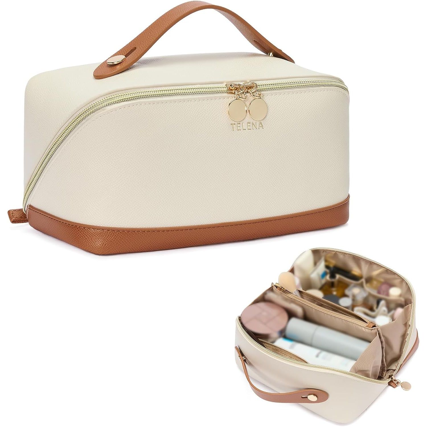 0 Beige con colore marrone