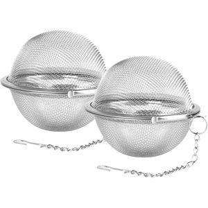 2pcs 2.7 Inches Stainless Steel Mesh <b>Tea</b> Ball <b>Tea</b> <b>Infuser</b> Strainer Filters for <b>Teas</b> - Product Image 1
