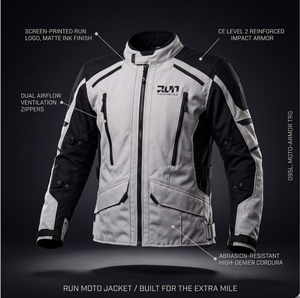 เสื้อแจ็คเก็ตมอเตอร์ไซค์กันกระสุนระดับ CE Level 2 ผ้าคอร์ดูร่า กันน้ำ สำหรับขี่มอเตอร์ไซค์  แบบมีแผ่นรอง  ผู้ผลิต OEM จำนวน 1 ชิ้น - Product Image 1