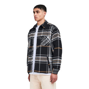 Premium Quality Wholesale Men Flannel <b>Shirt</b> 100% <b>Wool</b> Breathable Eco-Friendly Anti-Wrinkle Long Sleeve Winter Casual Unisex - Product Image 2